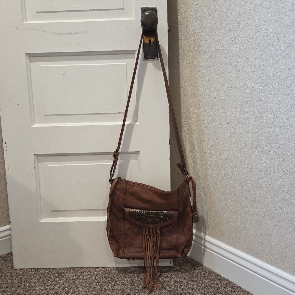 Lucky Brand Leather Western Fringe Purse